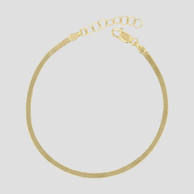Angelica® Stainless Steel Herringbone Bracelet