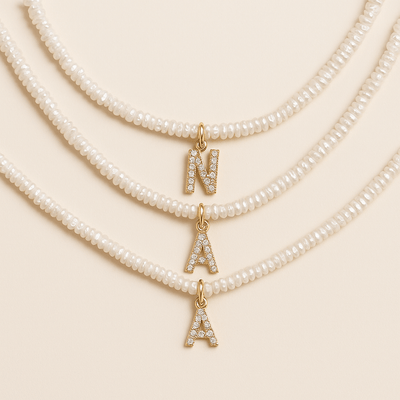 Shelly Pearl Initial Choker