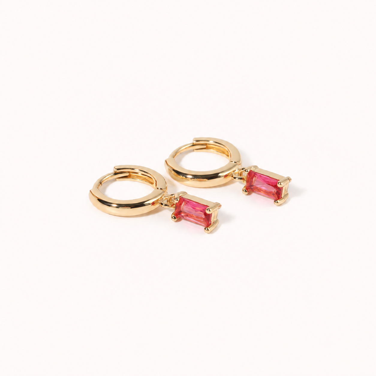 Bella Crystal Huggie Earrings (Kavely)