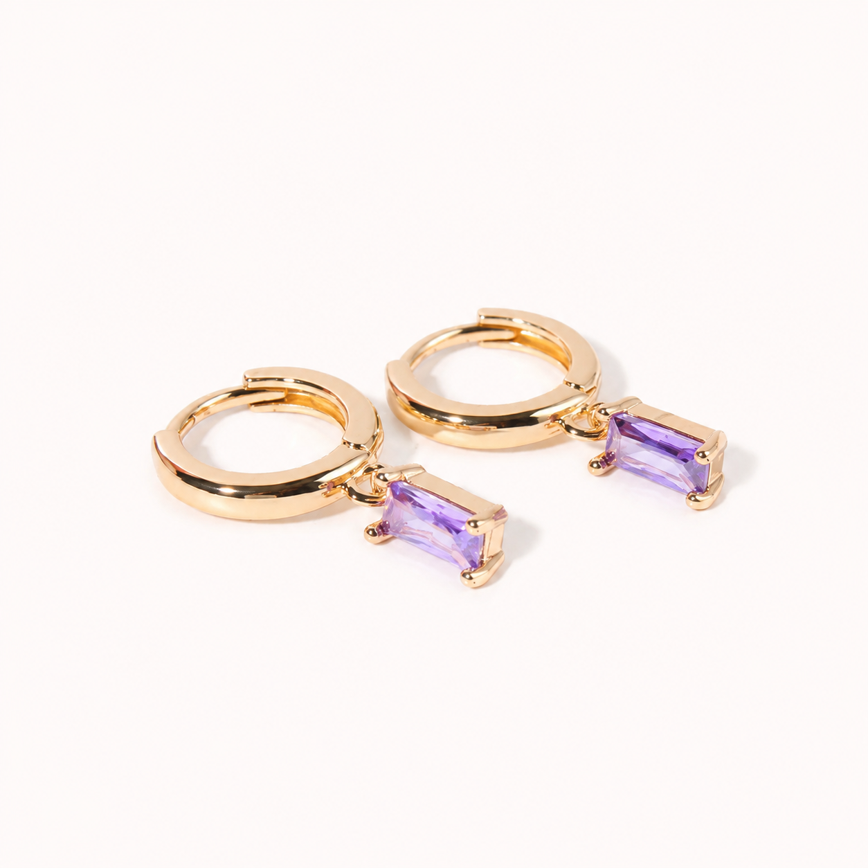 Bella Crystal Huggie Earrings (Kavely)