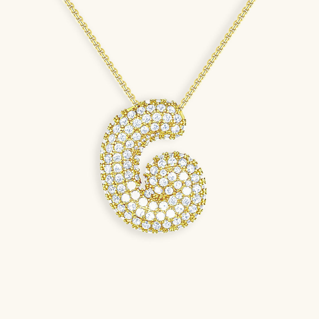 Hailey Bubble Initial Necklace (Bundle)