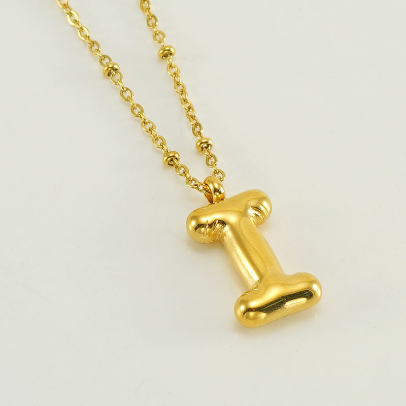 Bubble Letter Initial Necklace (Bundle)