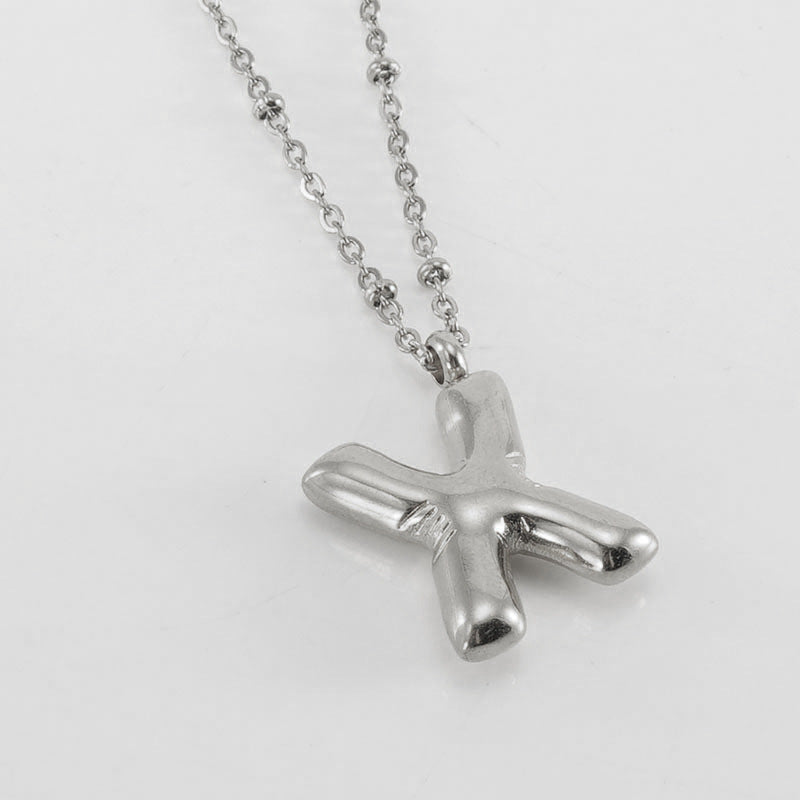 Bubble Letter Initial Necklace (Bundle)