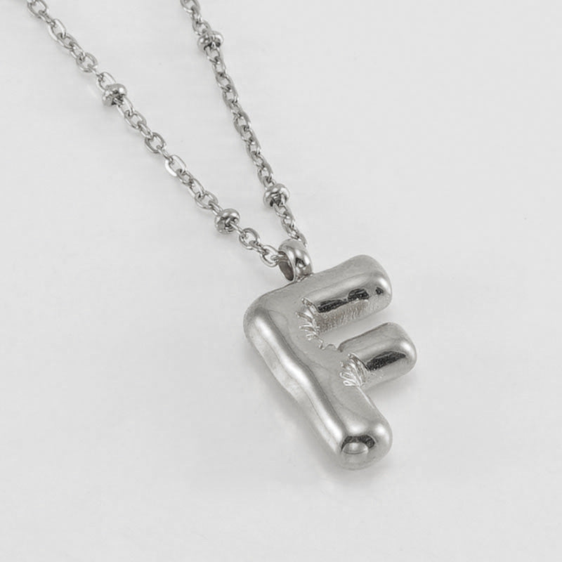 Bubble Letter Initial Necklace (Bundle)