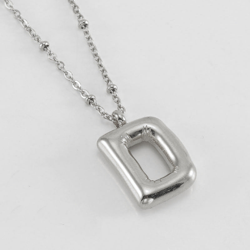 Bubble Letter Initial Necklace (Bundle)