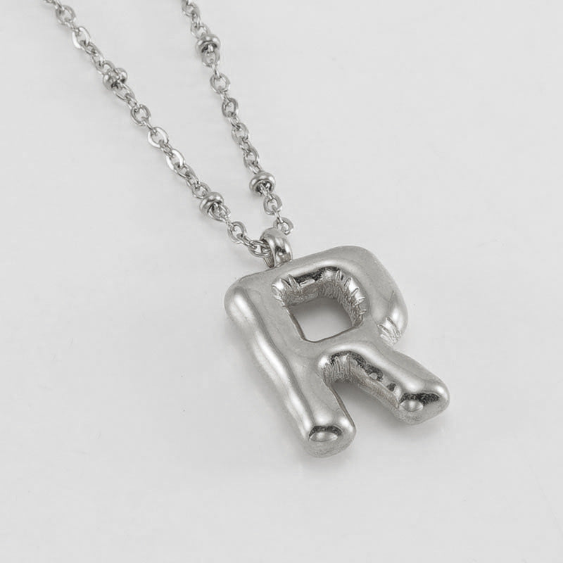 Bubble Letter Initial Necklace (Bundle)