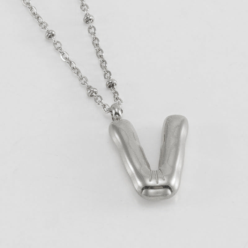 Bubble Letter Initial Necklace (Bundle)