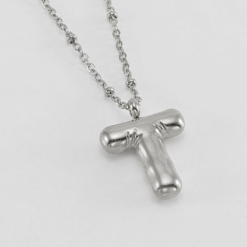 Bubble Letter Initial Necklace (Bundle)