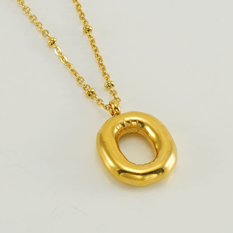 Bubble Letter Initial Necklace (Bundle)