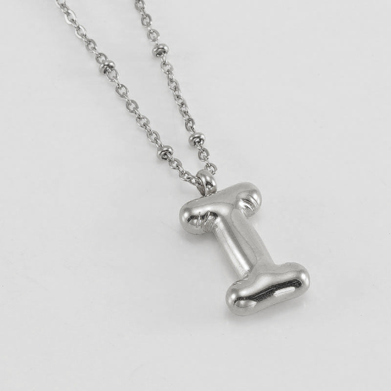 Bubble Letter Initial Necklace (Bundle)