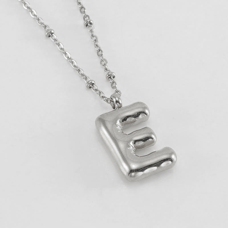 Bubble Letter Initial Necklace (Bundle)