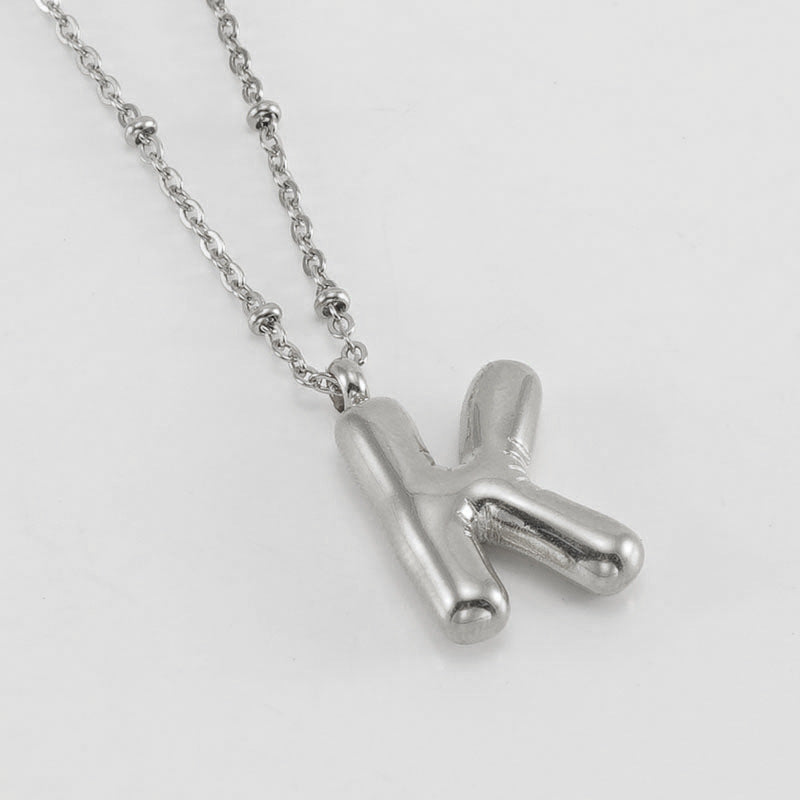 Bubble Letter Initial Necklace (Bundle)