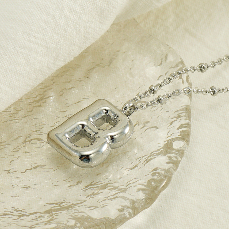 Bubble Letter Initial Necklace (Bundle)