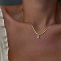 Melly Initial Herringbone Necklace (Bundle)