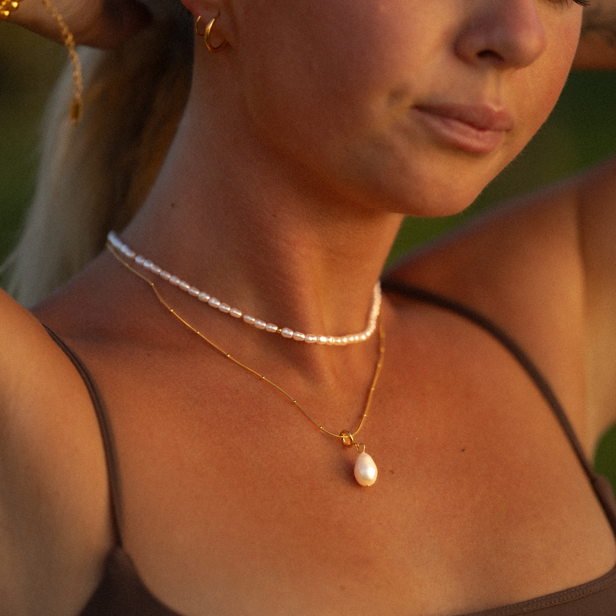 Aloha Pearl and Gold Choker (Bundle)