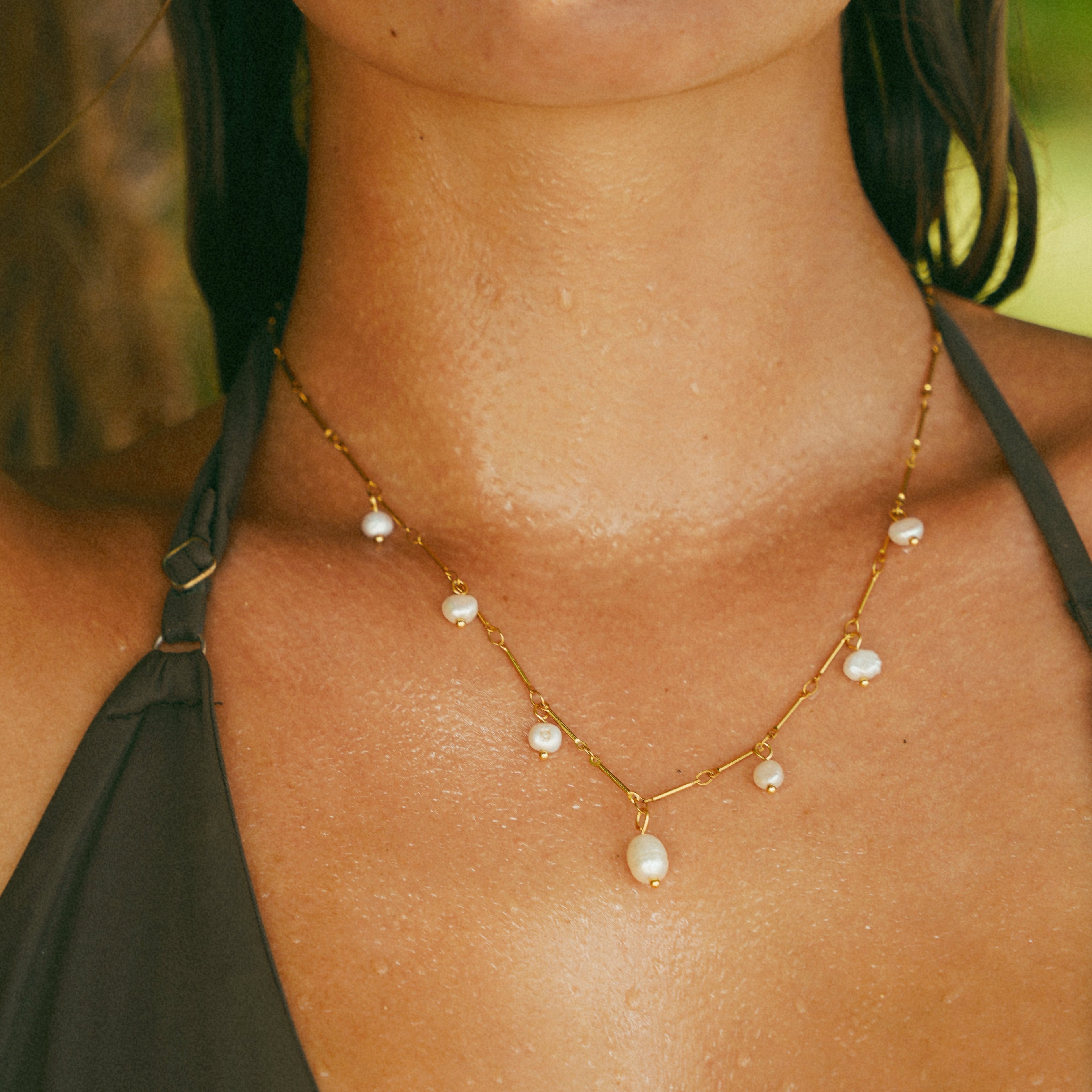 Santorini Pearl Necklace (Kavely)
