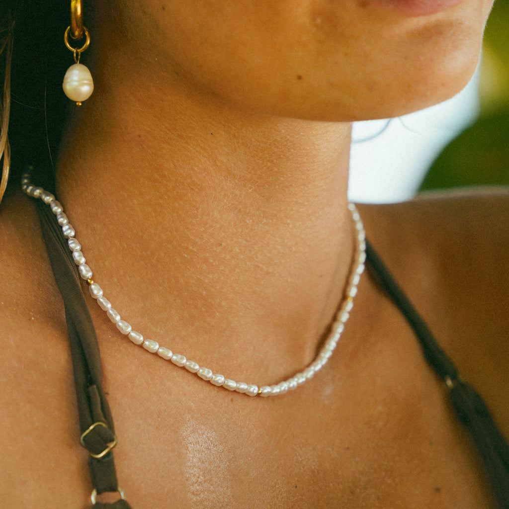 Aloha Pearl and Gold Choker (Bundle)