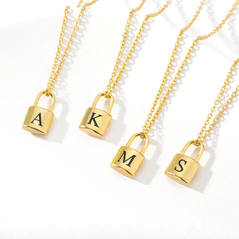 Ellie Initial Love Lock Necklace (Bundle)