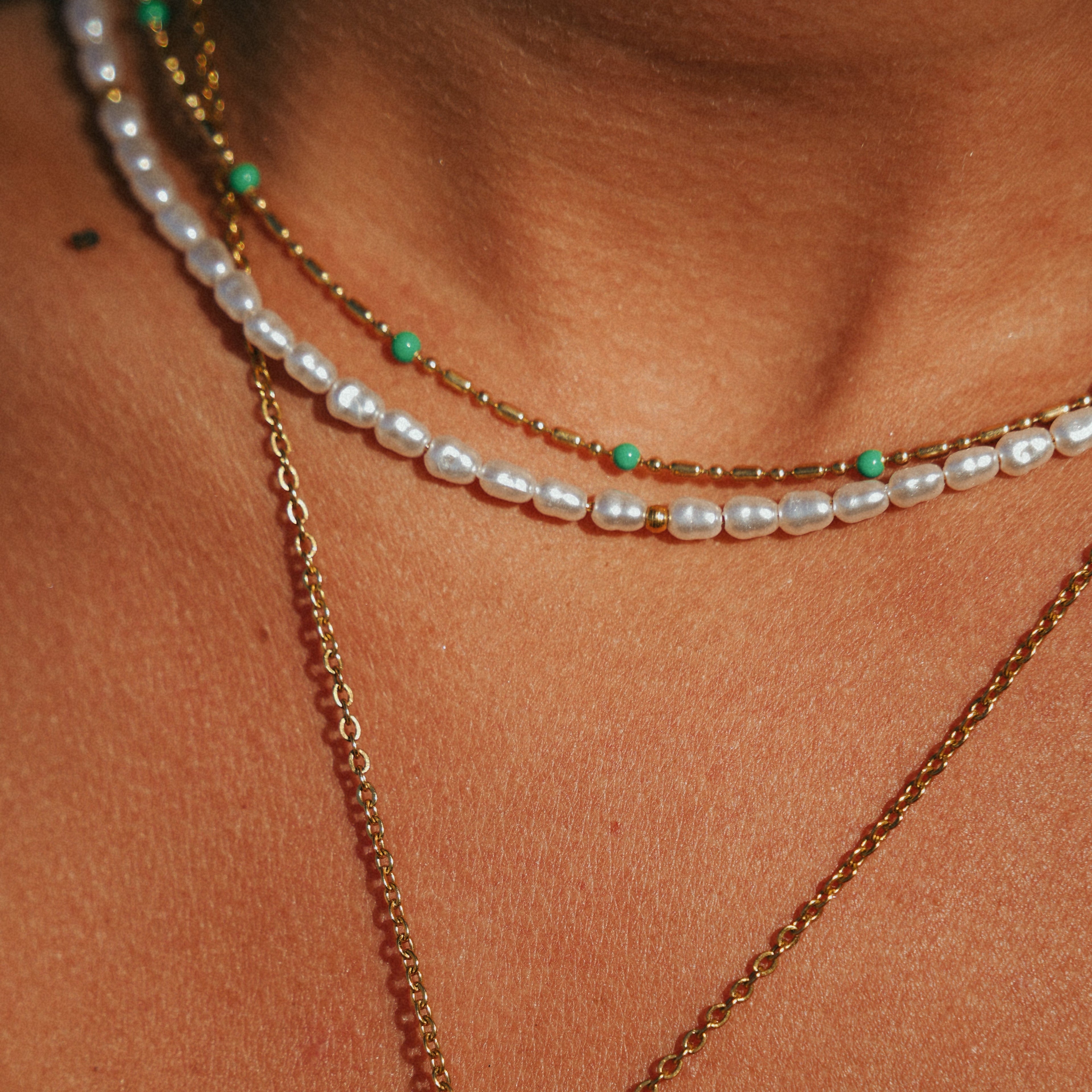 Aloha Pearl and Gold Choker (Bundle)