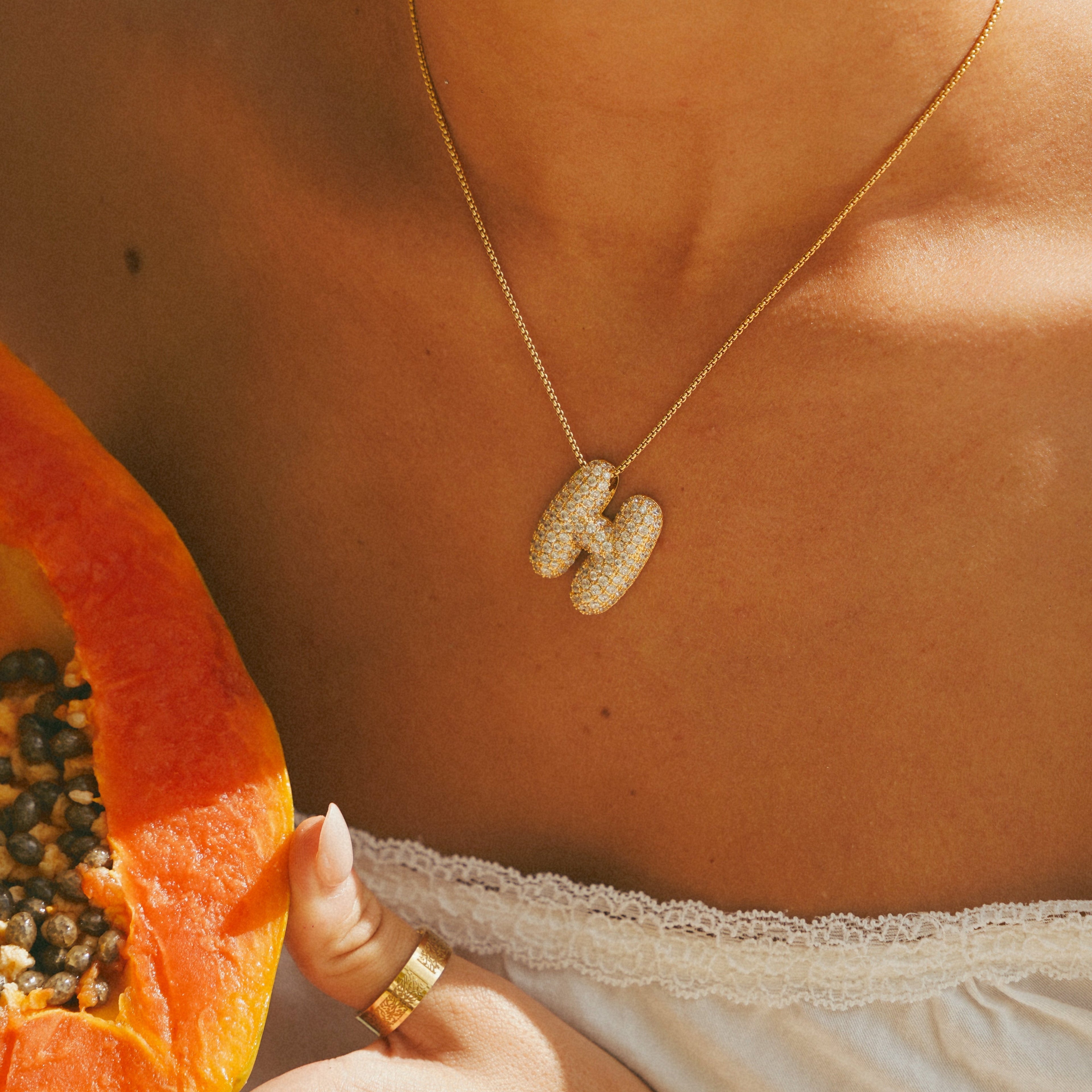 Hailey Bubble Initial Necklace (Bundle)
